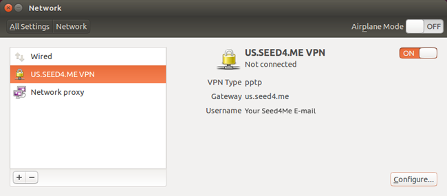 How to setup PPTP VPN on Ubuntu - Step 7